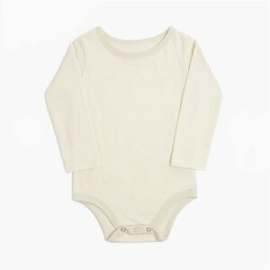 Classic Cream Long Sleeve Baby Bodysuit